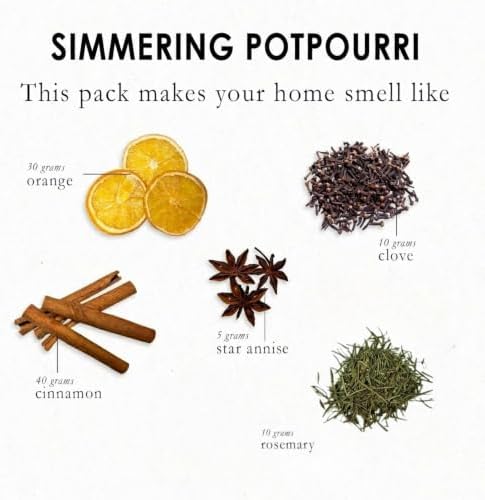 3 Pack Simmer Pot Potpourri Mix: Cinnamon Clove Orange Rosemary Star Anise - Image 2