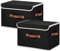 2PCS Storage Bins Boxes with Lids Decorative Fabric Baskets by Unknown