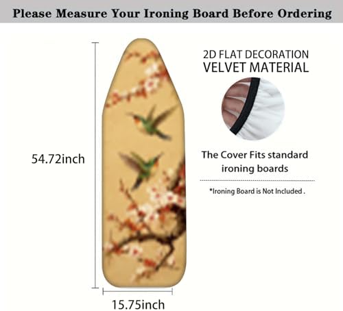 Nuxovilar Hummingbird Plum Blossom Ironing Board Cover 15x54 - Image 4