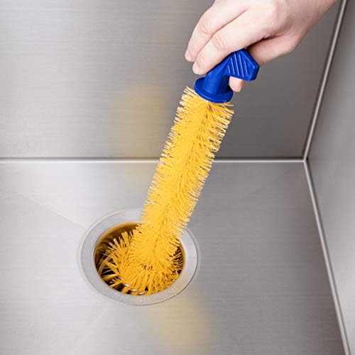 Mr. Scrappy 11" Universal Garbage Disposal Brush Sturdy Grip Handle Yellow - Image 4