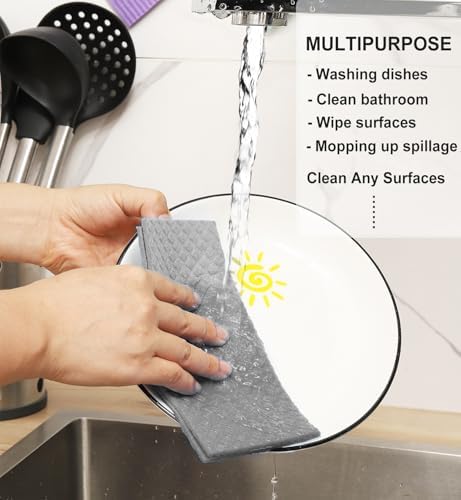 Swedish Dishcloths 10 Pack for Kitchen Washing Dishes - Image 2