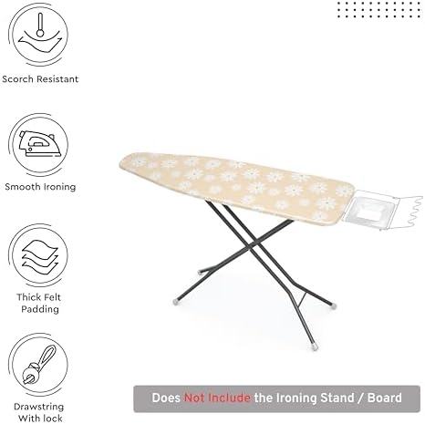Encasa XO Ironing Board Cover and Pad, Thick Felt 42"x14" - Image 3