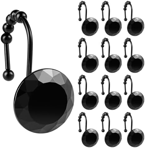 Sunlit Luxury Design Round Black Diamond Crystal Gem Bling by Sunlit