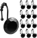 Sunlit Luxury Design Round Black Diamond Crystal Gem Bling by Sunlit