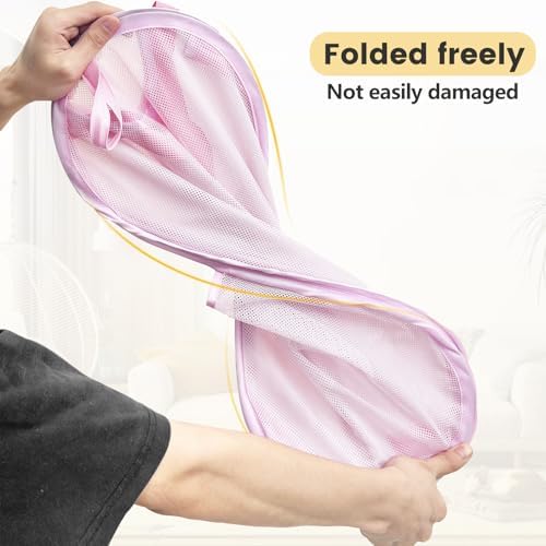 HOUSE AGAIN 2Pack Strong Mesh Pop Up Laundry Hamper, 70L Collapsible Laundry - Image 5