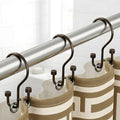 Bathway 12-Pack Double Shower Curtain Hooks, Rust-Resistant Metal Shower by Bathway