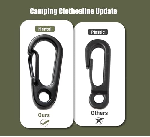 Portable Travel Clothesline, 33ft Camping Clothes line - Image 3