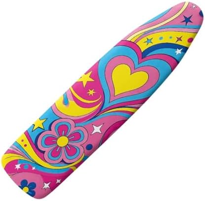 Hippie Floral Love Print Ironing Board Cover Hook & Loop Elastic Edge Easy to by PJHEQOXE
