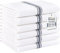 Homaxy 100% Ring Spun Cotton Kitchen Towels 6 Pack, Slate Gray Stripe by Homaxy