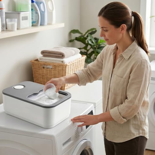 2.6GAL Laundry Powder Container, Powder Laundry Detergent Container, Plastic - Image 7