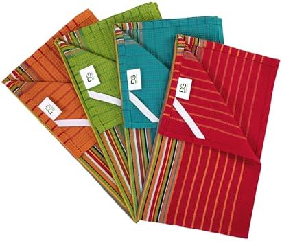 DG Collections 100% Cotton Salsa Kitchen Towels – 4 Pack, Super Absorbent Dish - Image 7