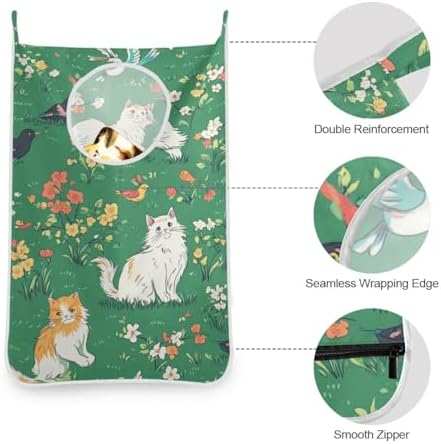 2PCS Hanging Laundry Hamper Bag Over the Door Laundry Hamper Wall Hamper Large - Image 6