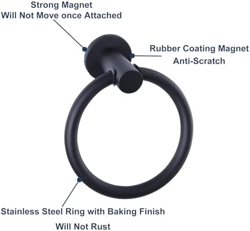 Magnetic Towel Holder for Refrigerator Kitchen Towel Ring Hook - Image 4