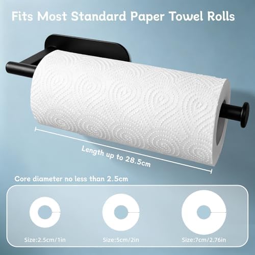2 Pack Paper Towel Holder, Wall Mount, Under Cabinet - Image 4