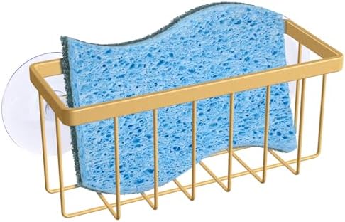HLOOL Gold Sponge Holder for Kitchen Sink, Kitchen Sink Sponge Holder-Gold by HLOOL