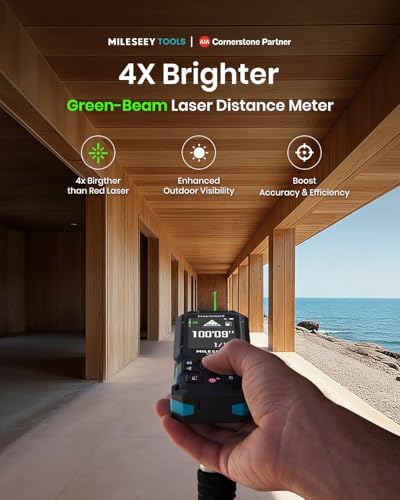 MILESEEY S50 Green Laser Distance Meter, 400 ft Laser Measure - Image 2