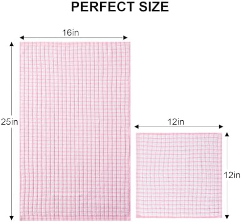 Kitinjoy Cotton 16 Pack Kitchen Towels and Dishcloths Sets - Image 3