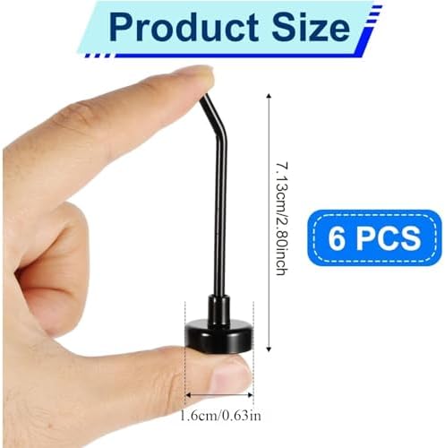 6 Pack Heavy Duty Magnetic Hooks, Strong Neodymium Long Nose Magnet Hooks - Image 2