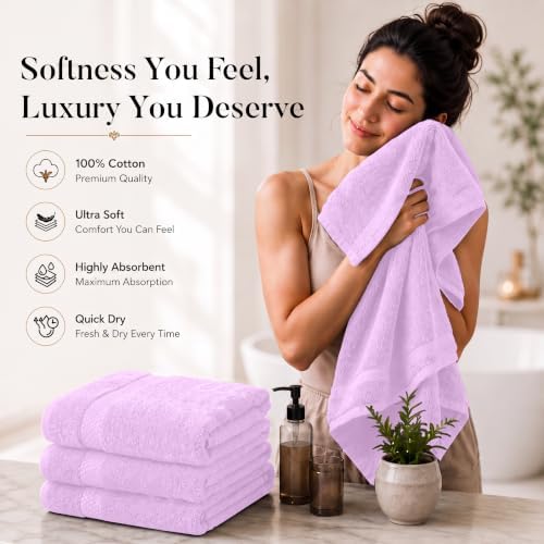 DAN RIVER 600 GSM Cotton Large Bath Towels Set of 4, 27 x 54 Inches - Image 6