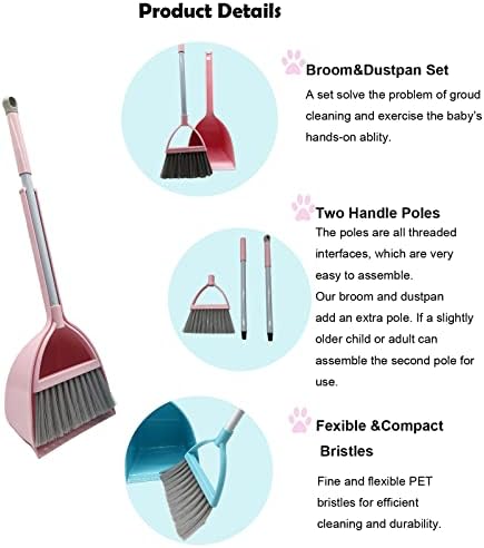 Kids Broom and Dustpan Set-Mini Dustpan and Broom - Image 2