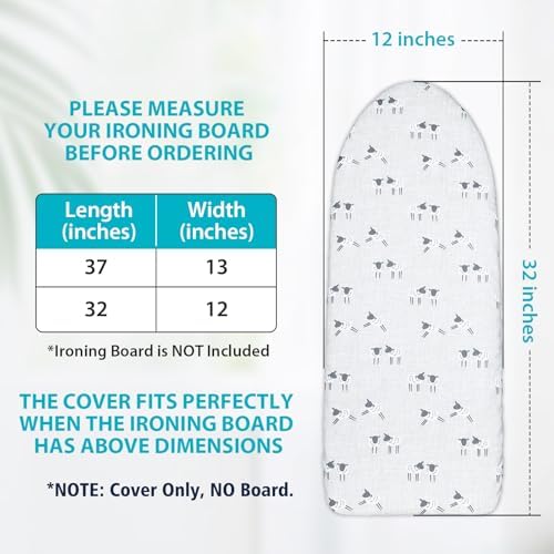 Seiritex Table Top Ironing Board Cover 12 x 32 inch, 3 Layers Small Iron Board - Image 6