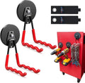 3-H Heavy Duty Magnetic Hooks, Large Magnet Hooks 3.5 inch Base, 2 Pack Red by 3-H