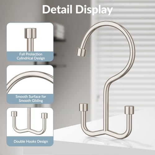 24 Pcs Shower Curtain Hooks, OEH Shower Curtain Rings, Durable Shower Curtain - Image 4