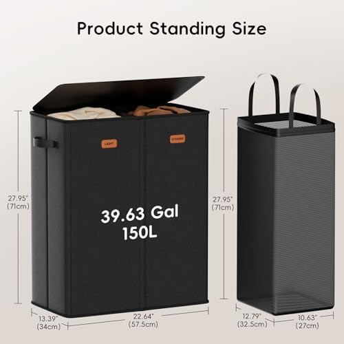 150L Double Laundry Hamper - Image 6