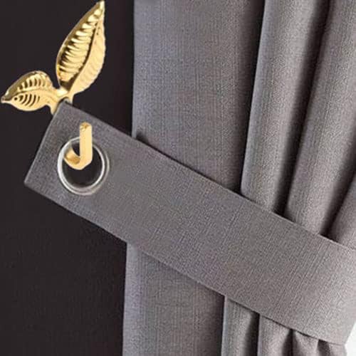 2Pcs Curtain Holdbacks Tieback Hooks Multifunctional Wall Hook Gold Vintage - Image 5