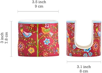 Bico Red Spring Bird Ceramic Kitchen Sponge Holder - Image 2