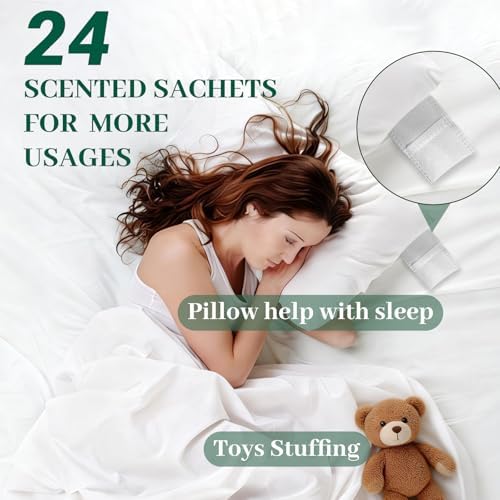 24 Pack Jasmine Sachets for Drawers and Closets, Natural Closet Freshener - Image 6
