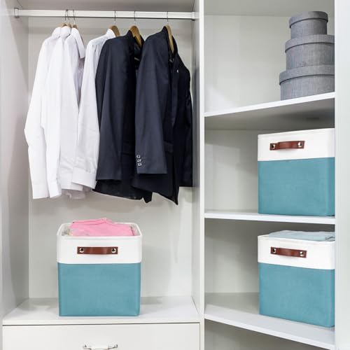 Bagnizer Collapsible Fabric Storage Cubes 11x11 Cube Storage Bins, 4 Pack - Image 2
