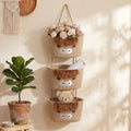 Highland Cow Nursery Decor 3-tier Highland Cow Cotton Rope Hanging Basket by Yiyiring
