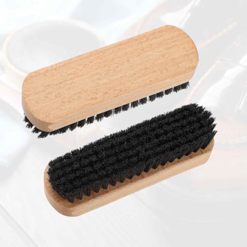 HARFINGTON Shoe Cleaning Brush 6"x2" Beech Wood Horsehair Boot Polish Brushes - Image 3