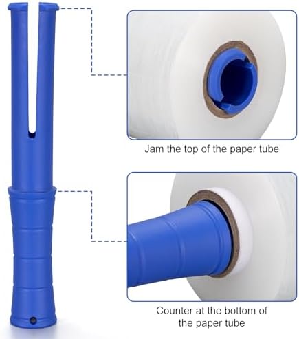 4-Pack Mini Stretch Wrap Film 80 Gauge 5.1" x 1000ft Clear Hand Wrap - Image 3
