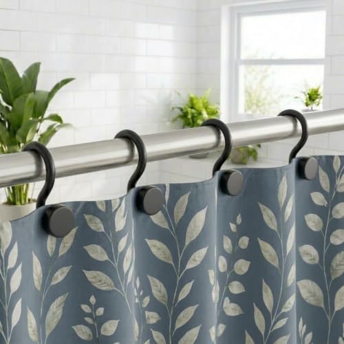 Bathway Plastic Shower Curtain Hooks, Decorative Hooks by Bathway