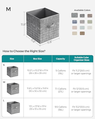 SONGMICS Storage Cubes, 11.8-Inch Foldable Closet Organizers - Image 4