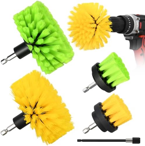 5pcs Drill Brush Set, Soft Bristle & Medium Bristle by Unknown