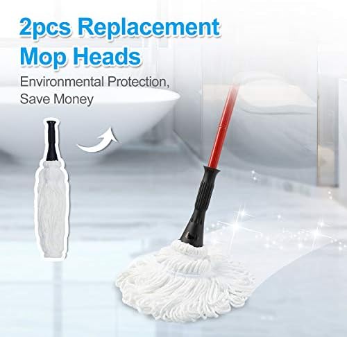 2 Pack Eyliden Twist Mop Microfiber Heads, - Image 5