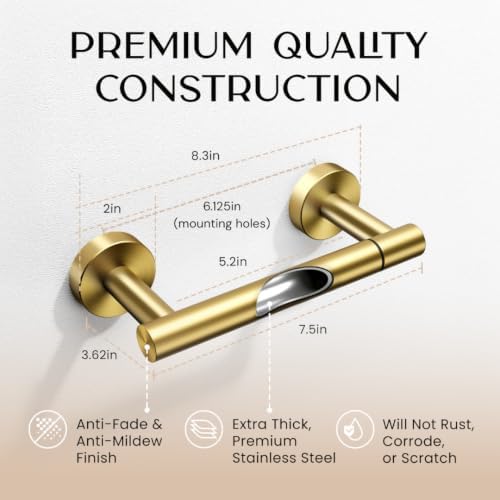 Day Moon™ Toilet Paper Holder Wall Mount, Modern Roll Holder - Image 2
