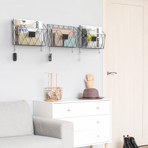 YBING Wall File Organizer Mesh Hanging Wall Files Holder 6 Pack - Image 4