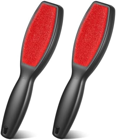 2 Pcs Lint Brushes for Clothes, Dual Sided Remover Lint Brush Reusable Pet Hair by Unknown