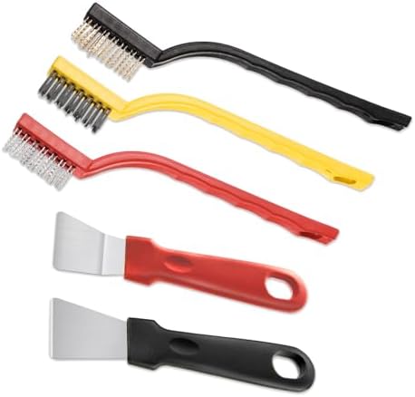 5 Pack Kitchen Stove Cleaning Brush + Scraper Tool Set, Stainless Steel and - Image 7