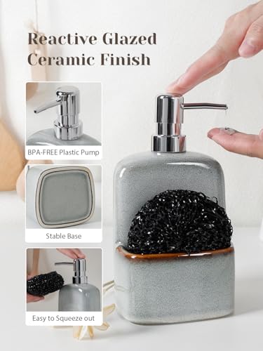 INGOFIN Ceramic Dish Soap Dispenser - Image 4
