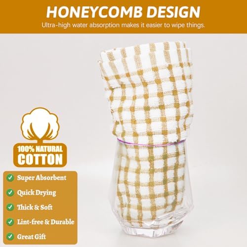Nialnant 8 Pcs Kitchen Dish Rags, 100% Cotton Kitchen Towels - Image 4