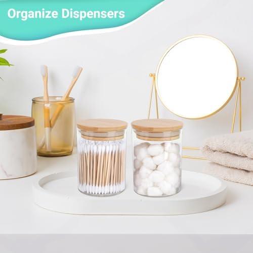 BKYFPQ 2 Pack Glass Qtip Holder Dispenser - Image 3