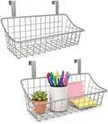 LeleCAT Basket with hook Grid Storage Basket, Hang it behind a door or on a by HomeSpaceStorageBasket