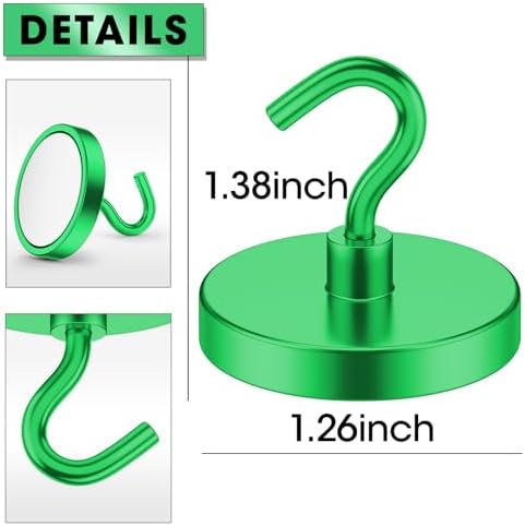 VNDUEEY Magnetic Hooks Heavy Duty, 110 Lbs Super Strong Magnets - Image 5
