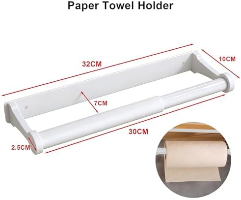 MONEER Kitchen Roll Holder Under Cabinet, Paper Towel Holder, Aluminum Alloy - Image 2