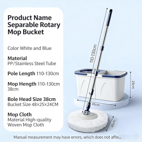 Spin Mop and Bucket Set with 3 Washable Pads - Image 3